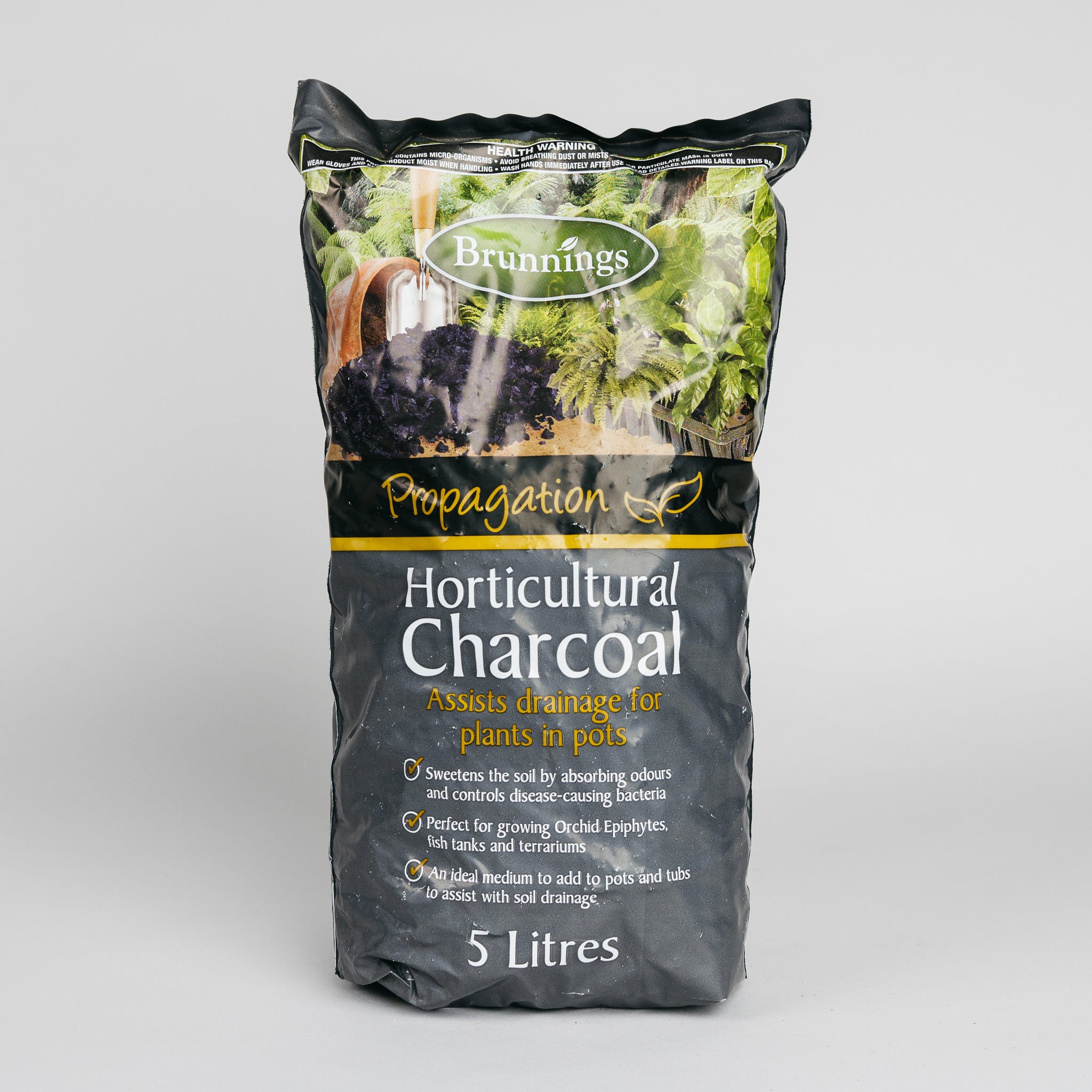 Horticultural Charcoal 5l Brunnings Garden Soil Orchids Water Retention  Drainage for sale online